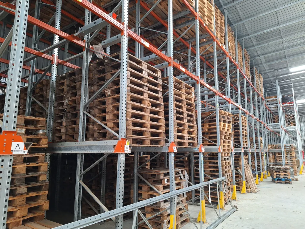 Scaffalatura industriale pallettizata usata 