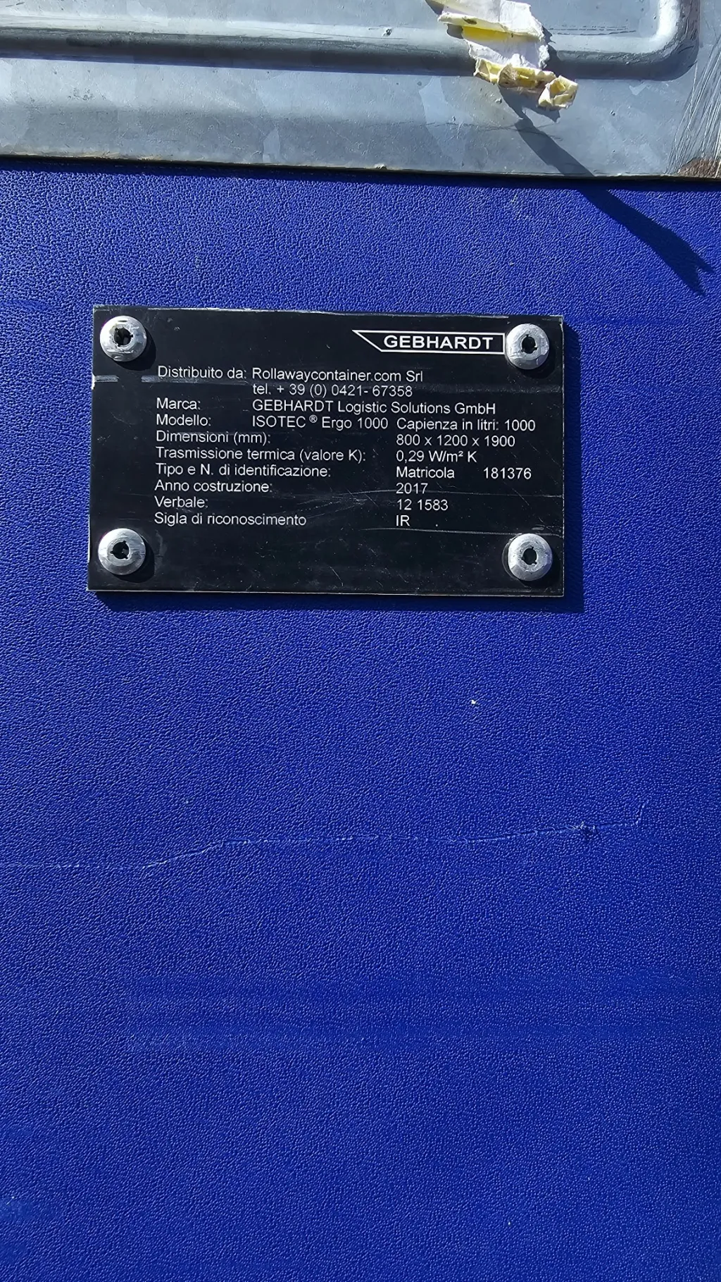 box isotermico usato per camion 